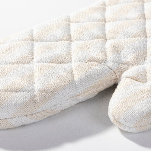 Rękawica kuchenna termoizolacyjna do sublimacji - kremowa w żółte paski