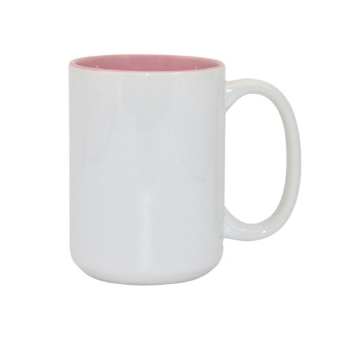 Kubek MAX 450ml z Różowym wnętrzem Sublimacja Termotransfer