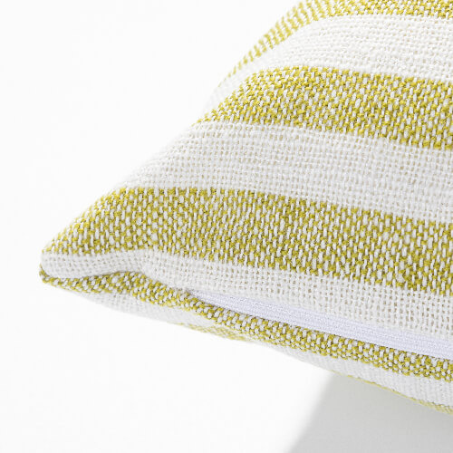 Poszewka z płótna 40 x 40 cm do sublimacji - kremowa w jasnozielone paski