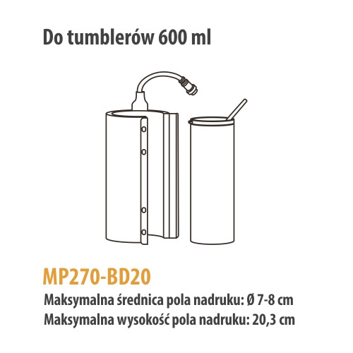 Grzałka do tumblerów 600 ml do prasy Elite Pro / Pro Max