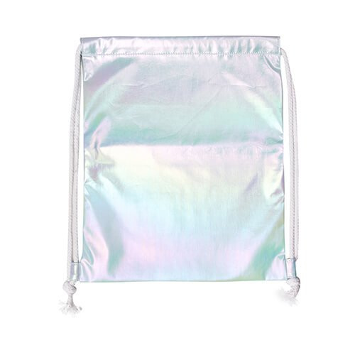 Worek na plecy 33 x 42 cm do sublimacji - efekt holo - błękitny
