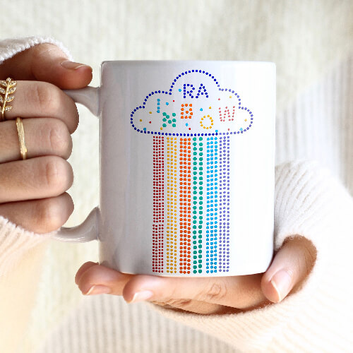 Arkusz z cyrkoniami do termotransferu - mała tęcza