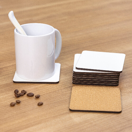 Kwadratowa podkładka pod kubek z MDF-u 9 x 9 cm do sublimacji