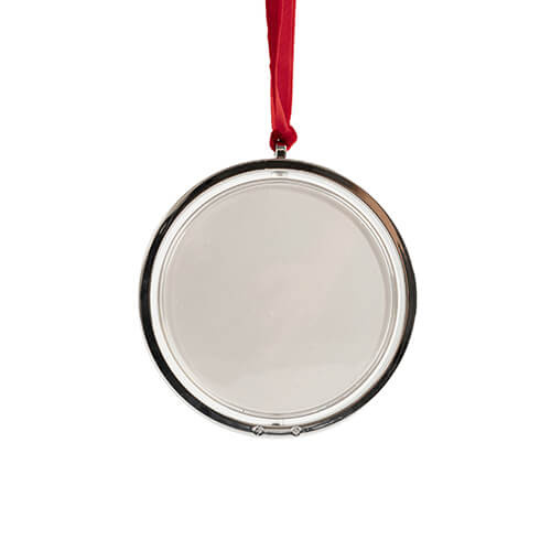 Obrotowa ozdoba na choinkę do sublimacji - srebrna