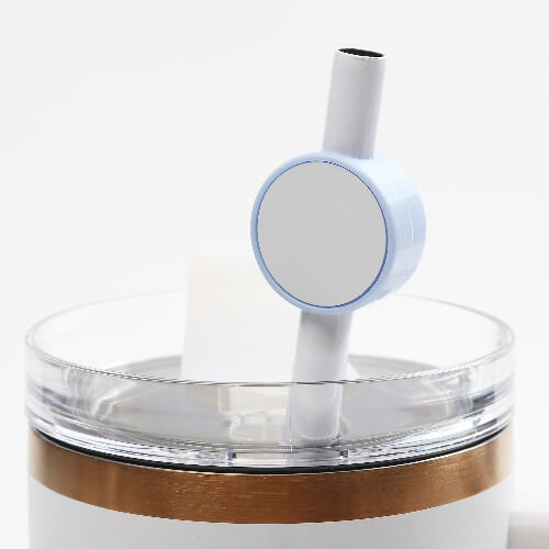 Silikonowa nakładka na słomkę Ø 0,8 / 1 cm do sublimacji - błękitne kółko