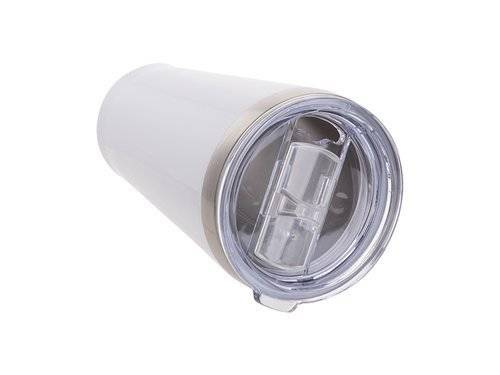 Kubek /tumbler/ ze stali nierdzewnej 450 ml z przykrywką do sublimacji - biały