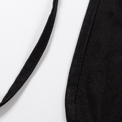 Czarny fartuch z kieszenią dla dorosłych do sublimacji