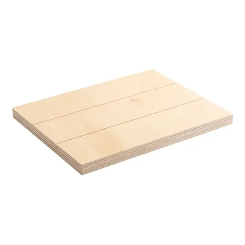 Prostokątna ramka na zdjęcie ze sklejki, w paski, 25 x 20 cm