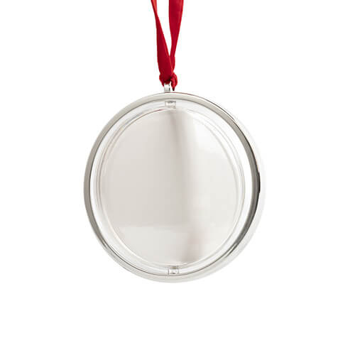 Obrotowa ozdoba na choinkę do sublimacji - srebrna