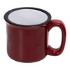 Kubek ceramiczny emaliowany 400 ml do sublimacji - czerwony