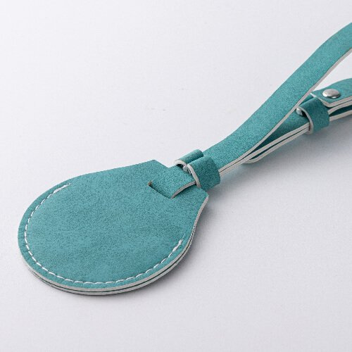 Skórzana zawieszka na bagaż / etui na AirTag do sublimacji - zielona