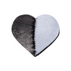 Dwukolorowe cekiny do sublimacji i aplikacji na tekstyliach - czarne serce 22 x 19,5 cm