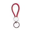 Brelok pleciony koło do sublimacji - czerwony