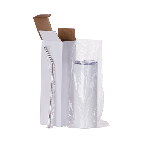 Kubek 600 ml ze słomką do sublimacji - biały