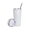 Kubek 700 ml ze szczelną pokrywką i słomką do sublimacji - biały