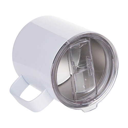 Kubek metalowy 500 ml do kawy do sublimacji - biały