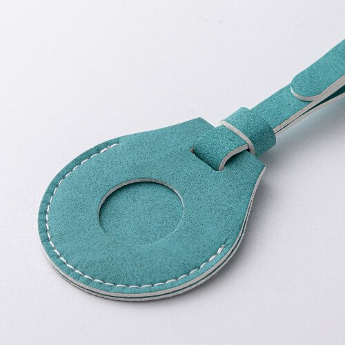 Skórzana zawieszka na bagaż / etui na AirTag do sublimacji - zielona