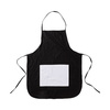 Czarny fartuch z kieszenią dla dorosłych do sublimacji