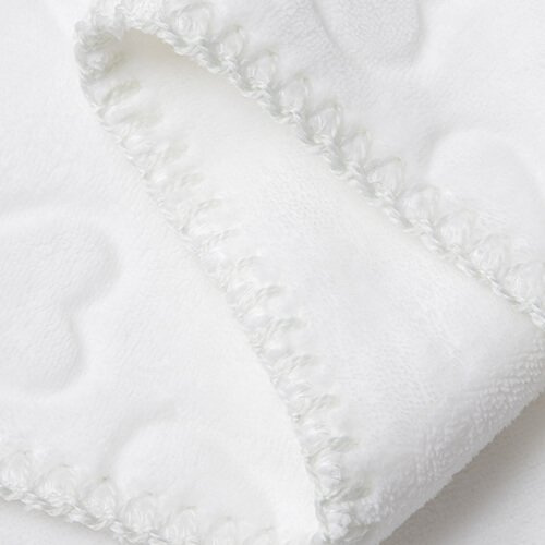 Kocyk Minky z sercami do sublimacji - biały