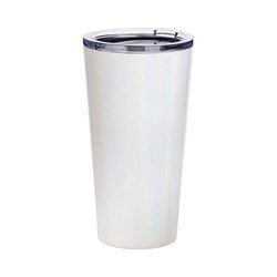 Tumbler termiczny 480 ml ze stali nierdzewnej do sublimacji - biały opalizujący