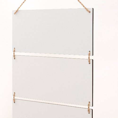 Sześć prostokątnych wiszących ramek z MDF-u do sublimacji