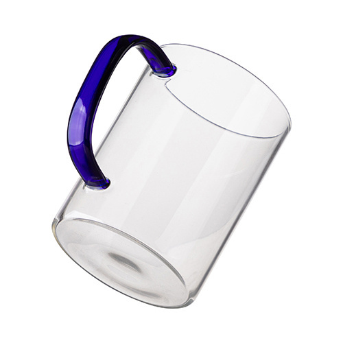 Szklanka 450 ml z granatowym uszkiem do sublimacji