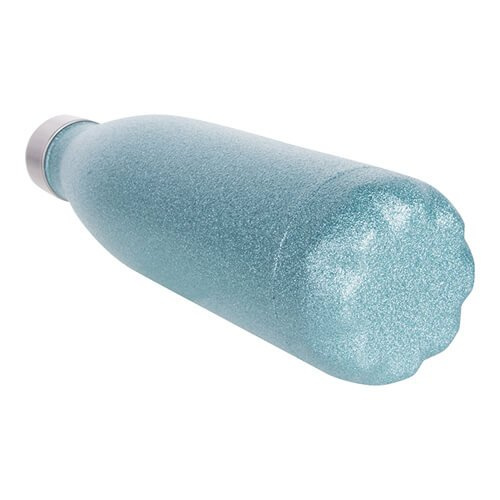 Bidon - butelka na napoje 500 ml do sublimacji - błękitna brokatowa