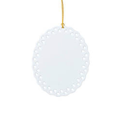 Plastikowa zawieszka do sublimacji - owal z otworami