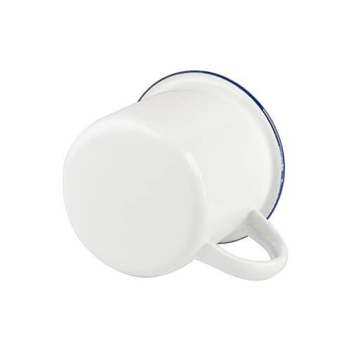 Kubeczek emaliowany 340 ml z granatowym rantem Sublimacja Termotransfer