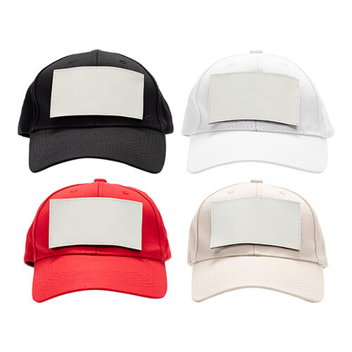 Prostokątna, skórzana naszywka z rzepem do sublimacji