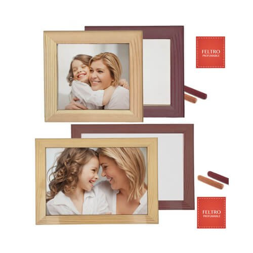 Drewniana ramka 24 x 19 cm z filcem do nadruku Sublimacja Termotransfer