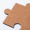 Skórzana podkładka pod kubek w kształcie puzzla do sublimacji - brązowa