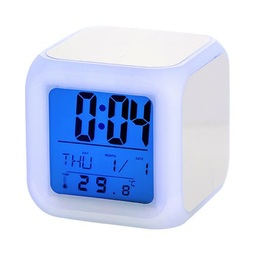 Cyfrowy zegar zmieniający kolor do sublimacji