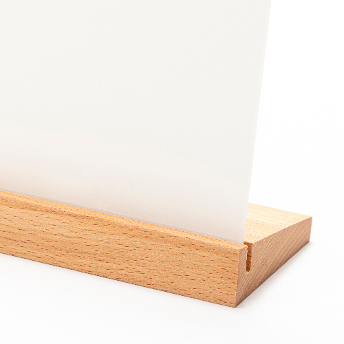 Szklana ramka z drewnianą podstawką o sublimacji - 20,3 x 25,4 cm