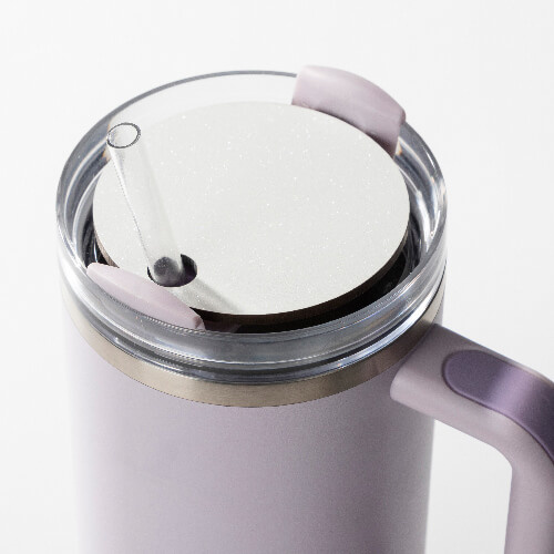 Plakietka imienna z płyty pilśniowej z brokatem do kubka 1200 ml do sublimacji - koło