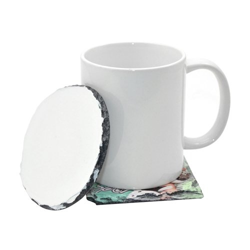 Podkładka pod kubek okrągła z granitu Sublimacja Termotransfer