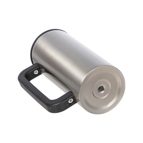 Kubek 360 ml z plastikowym uszkiem sublimacji - srebrny