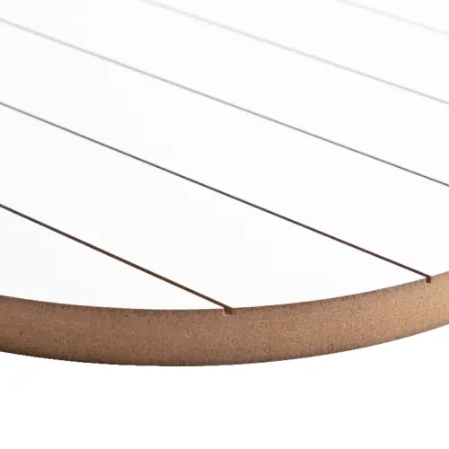 Okrągła ramka na zdjęcie z MDF-u, w paski, Ø 25,4 cm