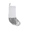 Świąteczna skarpeta z cekinami do sublimacji - biała