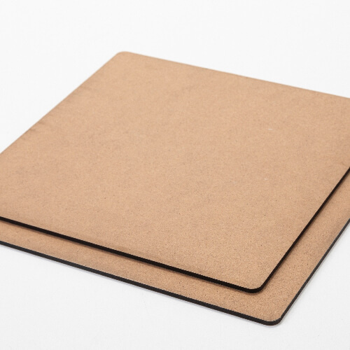 Płyta pilśniowa do sublimacji 20 x 20 x 0,3 cm - 2 szt. - jasnobrązowy tył