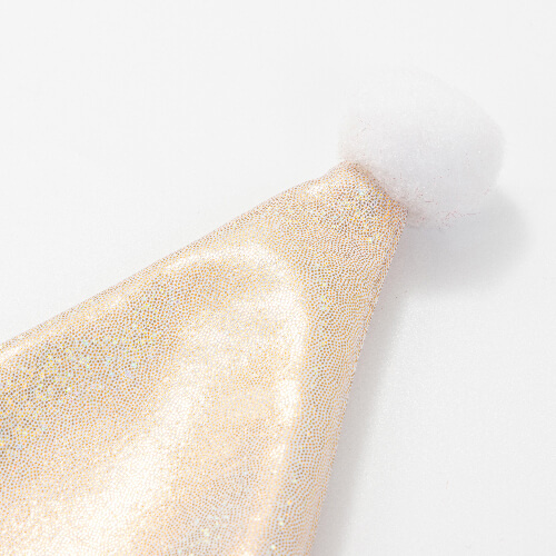 Brokatowa czapka św. Mikołaja do sublimacji - szampańska