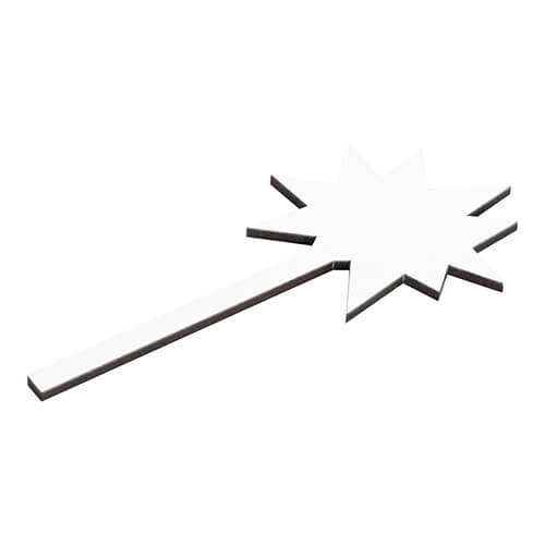 Znak informacyjny z płyty pilśniowej do sublimacji - gwiazda