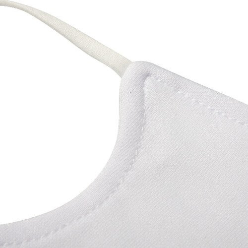 Duża maseczka na twarz z filtrem do sublimacji (białe gumki)