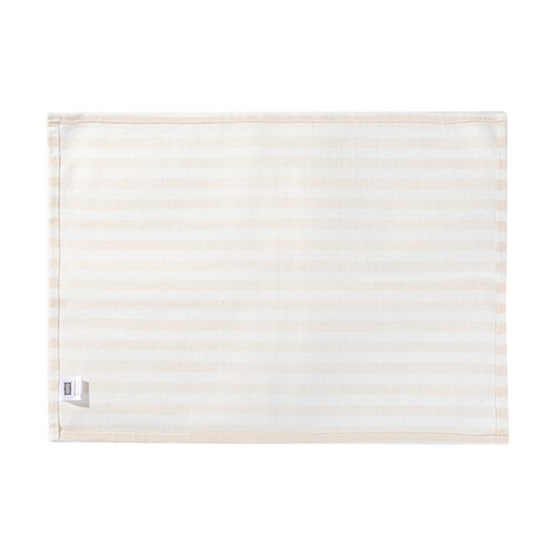 Płócienna mata stołowa 50 x 35,5 cm kremowa w żółte paski do sublimacji