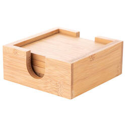 Zestaw 4 bambusowych podkładek pod kubek do sublimacji - kwadrat