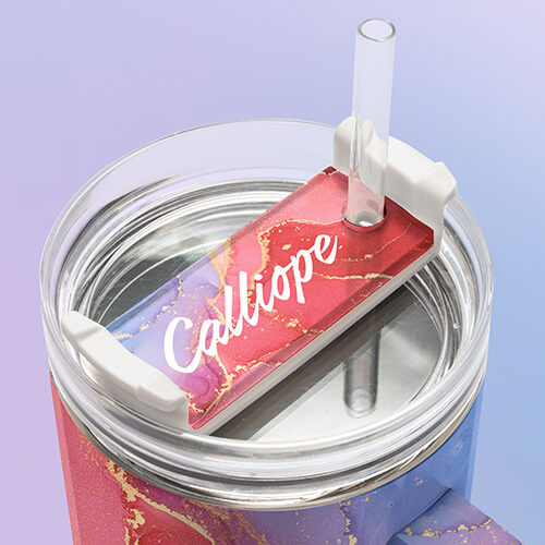 Akrylowa plakietka imienna 7,8 x 3,2 cm do sublimacji