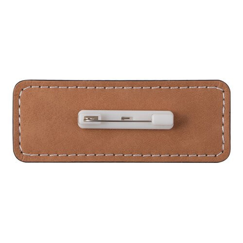 Identyfikator skórzany 8,2 x 3,1 cm do sublimacji - brązowy