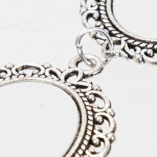 Potrójna owalna broszka - agrafka z zawieszka w kształcie serca do sublimacji