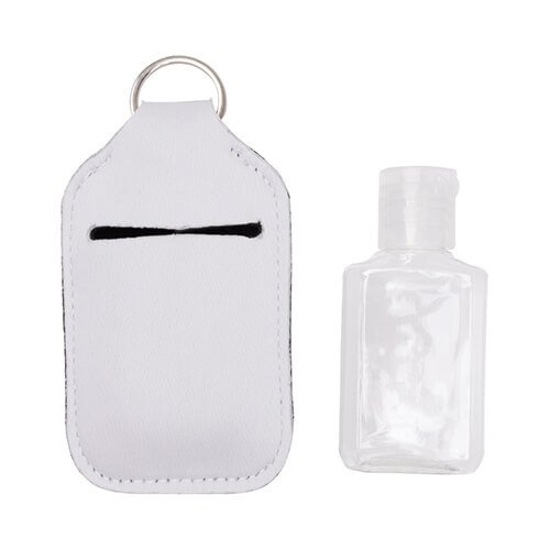 Brelok - uchwyt do butelki 60 ml z płynem do dezynfekcji rąk do sublimacji