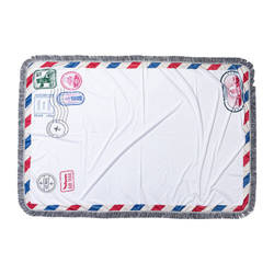 Pluszowy koc 150 x 100 cm z wzorem koperty do sublimacji